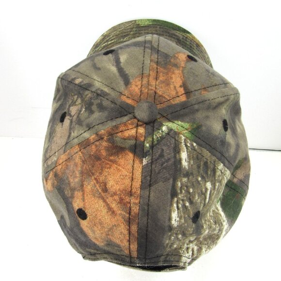 Farnsworth Insurance Inc Patch Embroidered Logo Men's Camo Strap Back Cap Hat - Picture 5 of 8